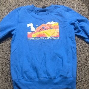 Blue Northface Crewneck Sweatshirt